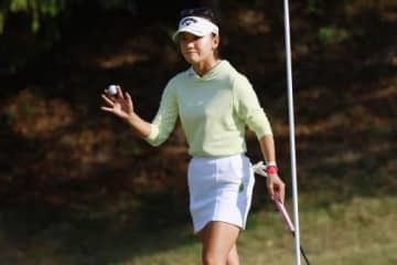 単独首位で後半に入っている藤田光里（写真は初日）（撮影：GettyImages)