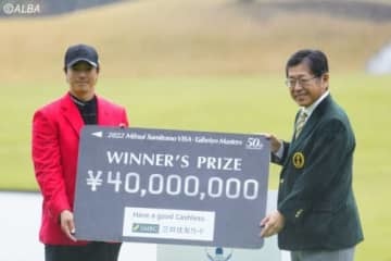 賞金4000万円を獲得した石川遼　ランキングトップ10に浮上した（撮影：上山敬太)