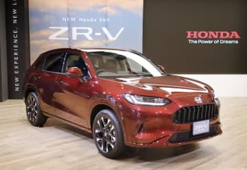 ホンダが来年4月に発売するスポーツタイプ多目的車（SUV）「ZR―V」＝17日午前、東京都港区