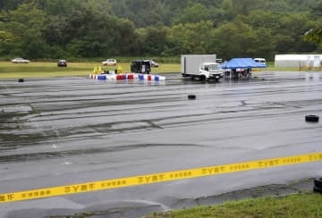 ゴーカートがコース外の子どもらに突っ込む事故が起きたイベント会場＝9月18日