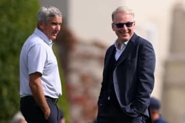 モナハン氏（左）とペリー氏　ここに青木功も加わることになる？（撮影：GettyImages)