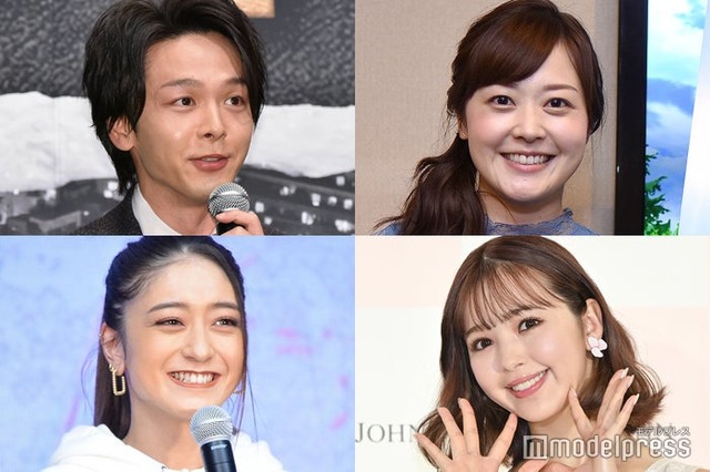 （上段左から）中村倫也、水卜麻美／（下段左から）みちょぱ、藤田ニコル（C）モデルプレス