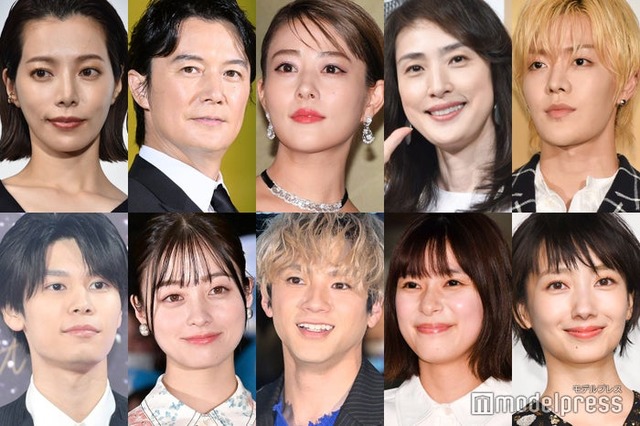 （上段左から）桜井ユキ、福山雅治、高畑充希、天海祐希、ユウタ（下段左から）萩原利久、橋本環奈、山田裕貴、芳根京子、波瑠（C）モデルプレス