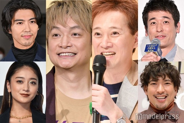 （左上から時計回りに）賀来賢人、香取慎吾、中居正広、佐藤隆太、りんたろー。、みちょぱ（C）モデルプレス