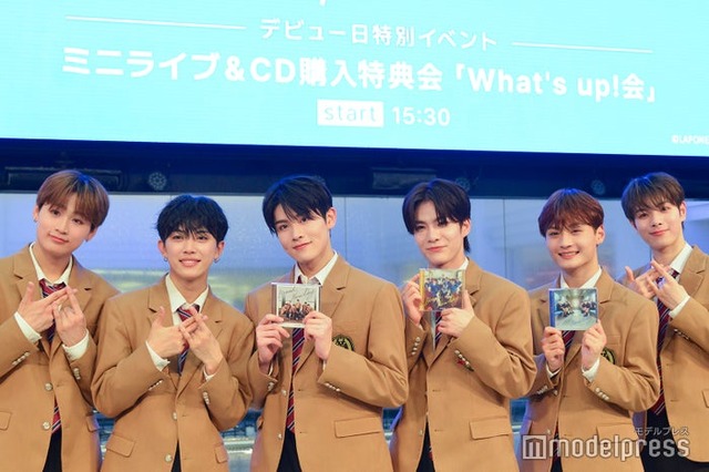 「DXTEEN Debut SP Event『Brand New DXTEEN’s Day』」に登場した（左から）田中笑太郎、平本健、大久保波留、谷口太一、寺尾香信、福田歩汰／DXTEEN（C）モデルプレス