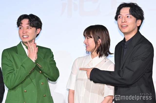 映画「渇水」初日舞台挨拶に登壇した磯村勇斗、門脇麦、生田斗真（C）モデルプレス