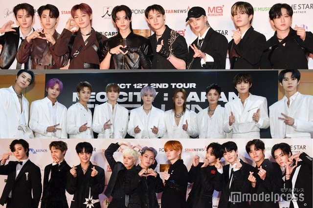 （上段から）Stray Kids、NCT 127、TREASURE（C）モデルプレス