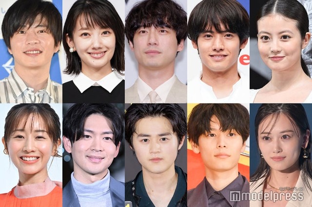 （上段）田中圭、波瑠、坂口健太郎、赤楚衛二、今田美桜（下段）田中みな実、松下洸平、鈴鹿央士、萩原利久、山下美月（C）モデルプレス