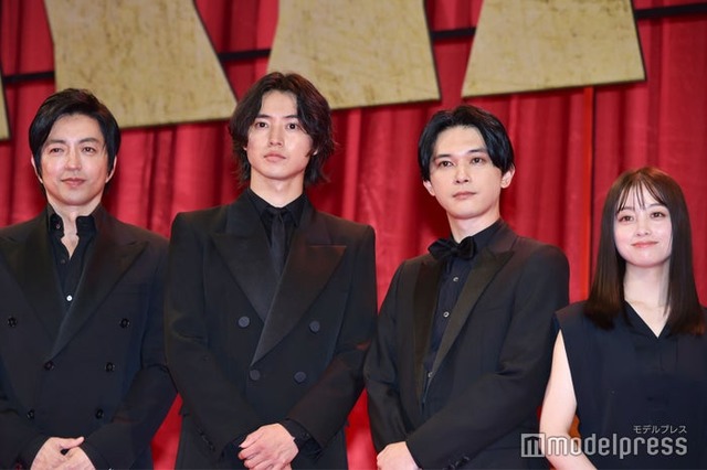 「キングダム 運命の炎」ワールドプレミアイベントに出席した大沢たかお、山崎賢人、吉沢亮、橋本環奈（C）モデルプレス