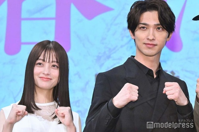 映画「春に散る」完成披露試写会に登壇した橋本環奈、横浜流星（C）モデルプレス