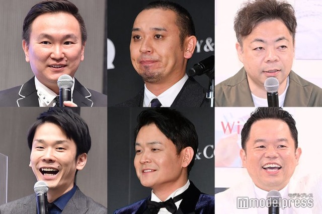 （左列から）かまいたち（山内健司、濱家隆一）／千鳥（大悟、ノブ）／ダイアン（ユースケ、津田篤宏）（C）モデルプレス