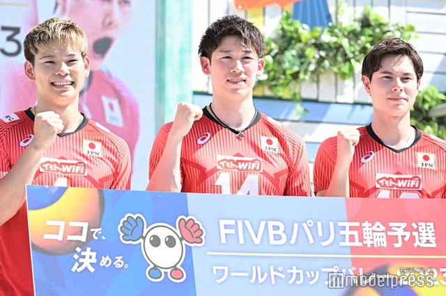 西田有志選手、石川祐希選手、高橋藍選手（C）モデルプレス