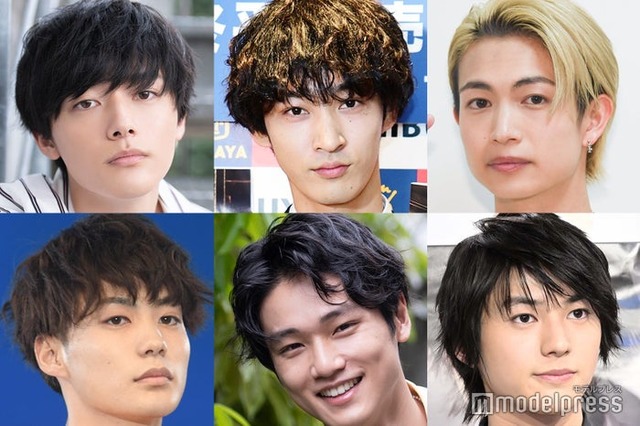 （左上から時計回りに）櫻井海音、上杉柊平、綱啓永、荒木飛羽、中川大輔、皆藤空良（C）モデルプレス