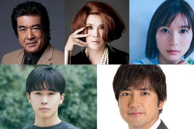 （左上から時計回りに）藤岡弘、、IKKO、芳根京子、羽鳥慎一、鈴木福（提供写真）