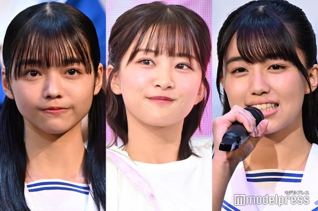 （左から）秋田莉杏、原田葵、岩本理瑚（C）モデルプレス