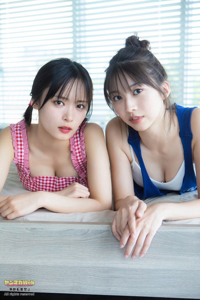 石栗奏美、牧野真莉愛（C）大藪達也／ヤンマガWeb