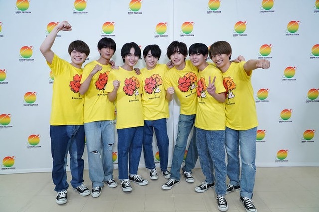 なにわ男子（左から）大橋和也、高橋恭平、大西流星、西畑大吾、道枝駿佑、長尾謙杜、藤原丈一郎（C）日本テレビ