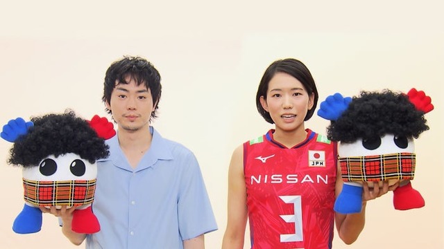 菅田将暉、古賀紗理那選手（C）フジテレビ