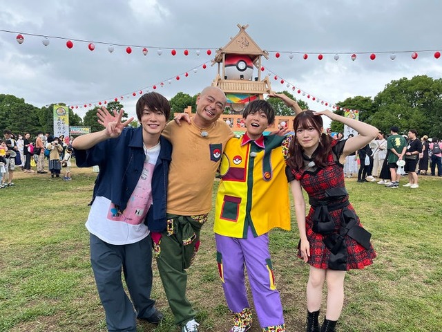 深澤辰哉、あばれる君、松丸亮吾、高橋ひかる（C）TV Tokyo・Pokemon・ShoPro（C）Nintendo・Creatures・GAME FREAK・TV Tokyo・ShoPro・JR Kikaku（C）Pokemon