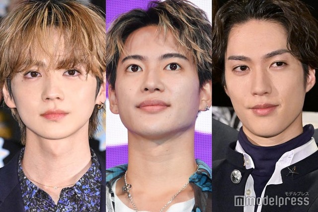 吉野北人、三山凌輝、藤原樹 （C）モデルプレス