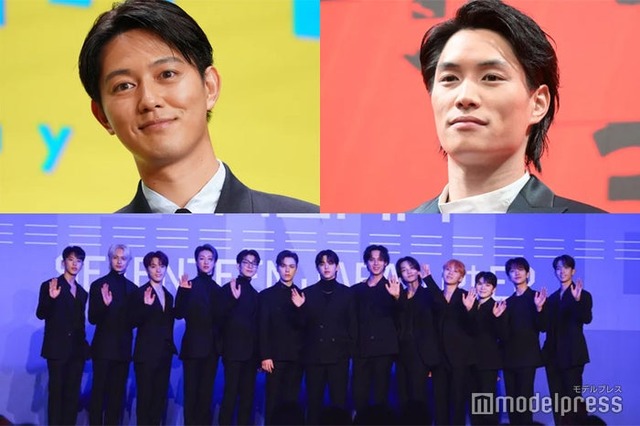 （上段左から）工藤阿須加、鈴木伸之（下段）SEVENTEEN（C）モデルプレス