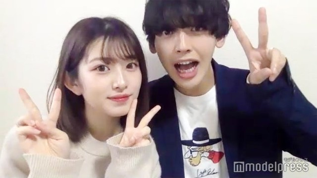 結婚時のリモートインタビューより／青木菜花、梶田冬磨さん（C）モデルプレス