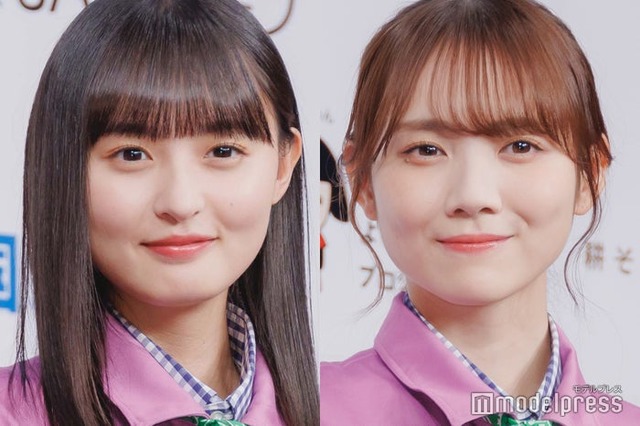 新CM発表会に出席した遠藤さくら、田村真佑（C）モデルプレス