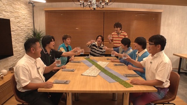（左から）山崎弘也、藤井流星、岸優太、相葉雅紀、佐藤勝利、風間俊介、浮所飛貴、飯尾和樹（C）フジテレビ