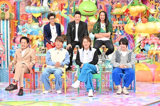 （前列左から）千原ジュニア、藤本敏史、狩野英孝、大西流星（後列左から）芝大輔、みやぞん、布川（C）テレビ朝日