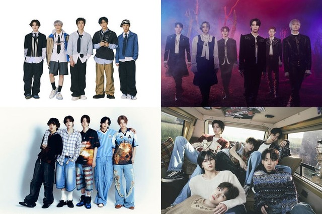 （左上から時計回りに）NCT DREAM、WayV、BOYNEXTDOOR、POW（提供写真）