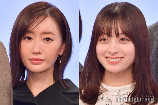 「トクメイ！警視庁特別会計係」制作発表に出席した橋本環奈、松本まりか（C）モデルプレス