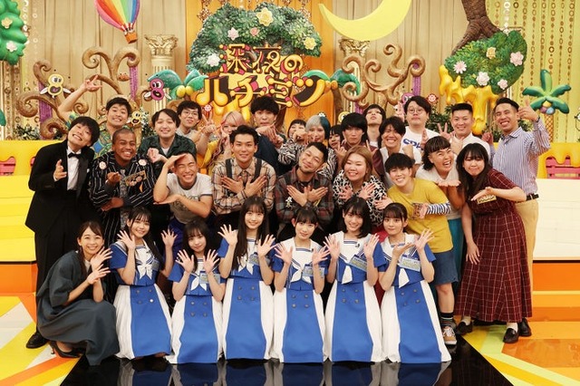 （上段）つぼみ芸人 （下段左から）小室瑛莉子アナウンサー、僕が見たかった青空（秋田莉杏、安納蒼衣、早崎すずき、八木仁愛、柳堀花怜、西森杏弥）（C）フジテレビ
