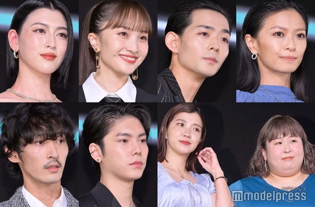 「Harper's BAZAAR 10th Anniversary Event」に登場した（上段左から時計回り）三吉彩花、百田夏菜子、竜星涼、榮倉奈々、3時のヒロイン、YU、上杉柊平（C）モデルプレス
