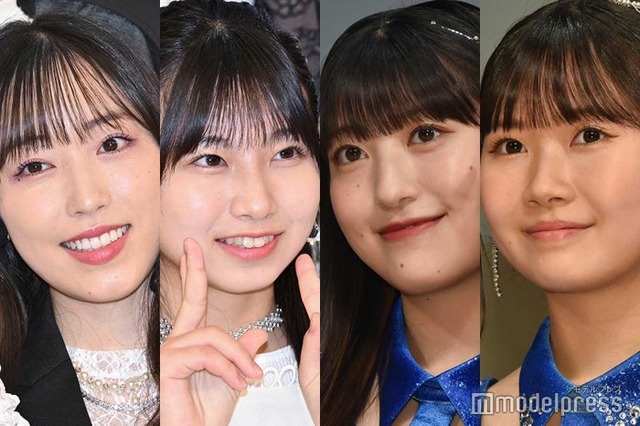 譜久村聖、井上春華、羽賀朱音 、岡村ほまれ （C）モデルプレス