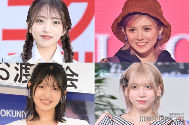 （上段左から）向井地美音、岡田奈々（下段左から）村山彩希、茂木忍（C）モデルプレス