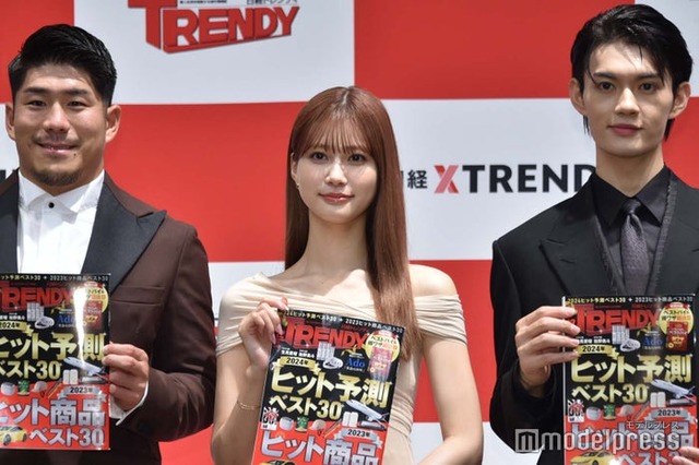 松田力也選手、生見愛瑠、佐野勇斗（C）モデルプレス