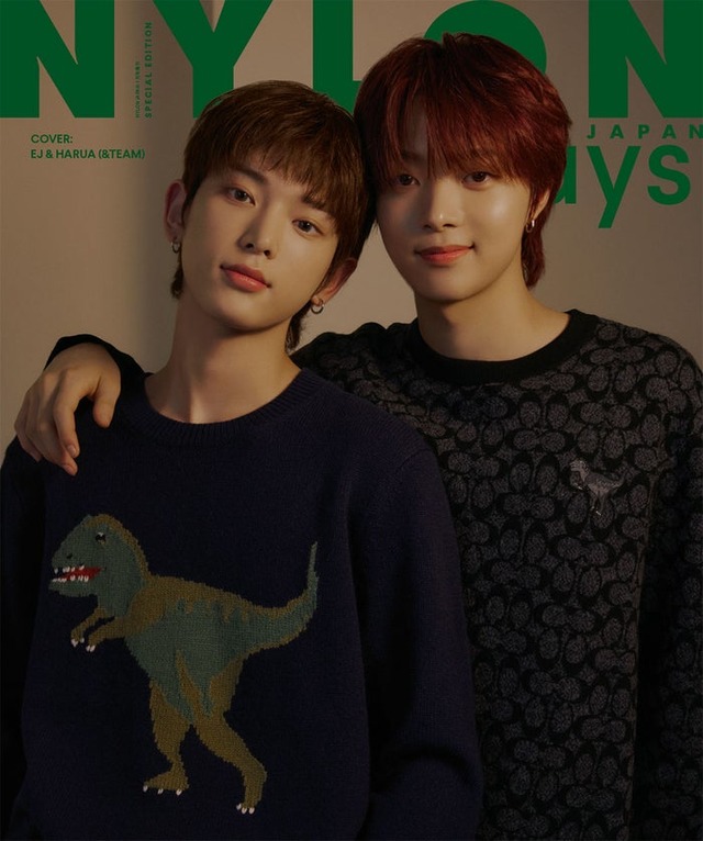 「NYLON JAPAN 2024年1月号SPECIAL EDITION」（カエルム、12月5日発売）guys表紙：&TEAM・EJ＆HARUA（C）NYLON JAPAN