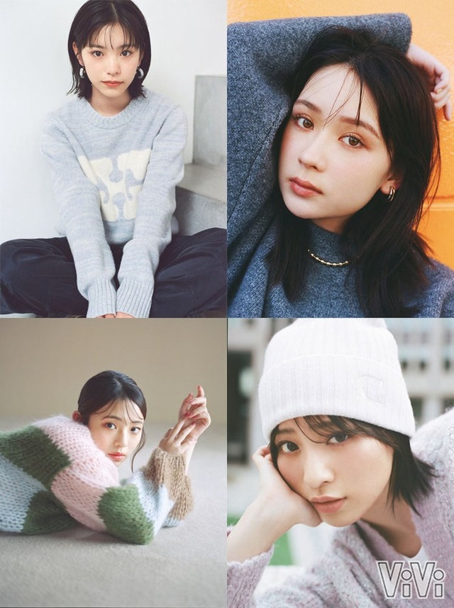 （左上から時計回りに）當真あみ、畑芽育、菊地姫奈、冨田菜々風（画像提供：講談社）