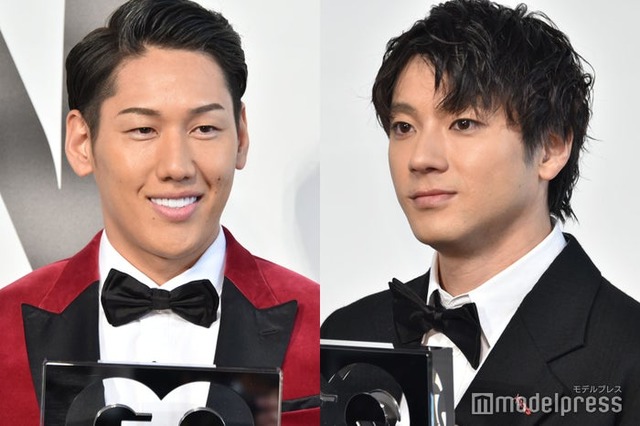 「GQ MEN OF THE YEAR 2023」フォトコール＆トークセッションに登壇した吉田正尚選手、山田裕貴（C）モデルプレス