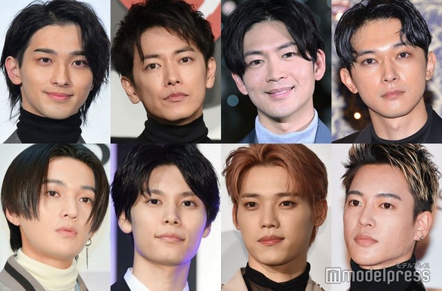 （上段左から）横浜流星、佐藤健、松下洸平、吉沢亮（下段左から）八木勇征、萩原利久、木村柾哉、三山凌輝（C）モデルプレス