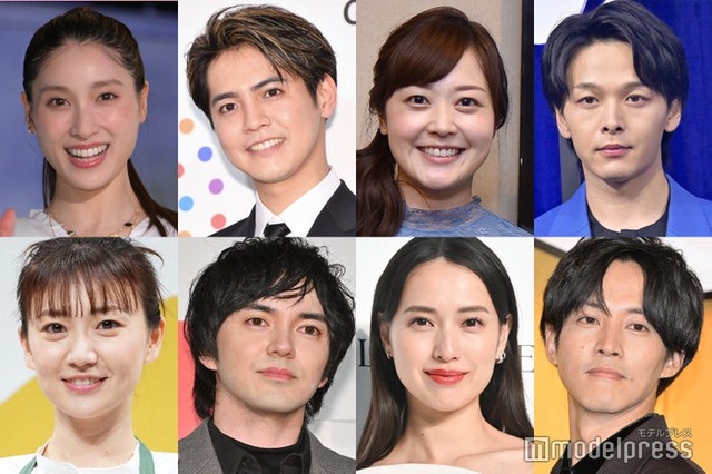 （上段左から）土屋太鳳、片寄涼太、水卜麻美、中村倫也（下段左から）大島優子、林遣都、戸田恵梨香、松坂桃李（C）モデルプレス