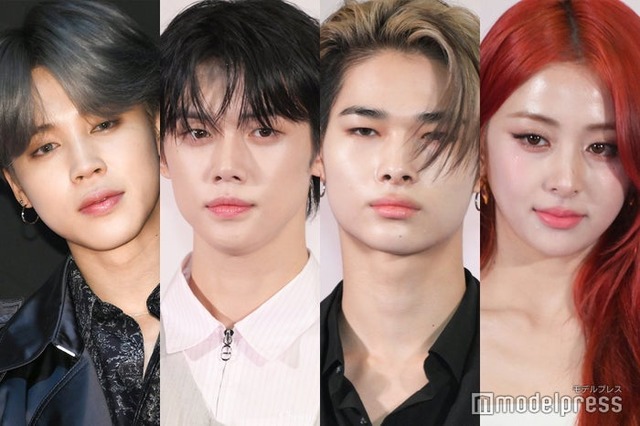 （左から）JIMIN、YEONJUN、NI-KI、HUH YUNJIN（C）モデルプレス