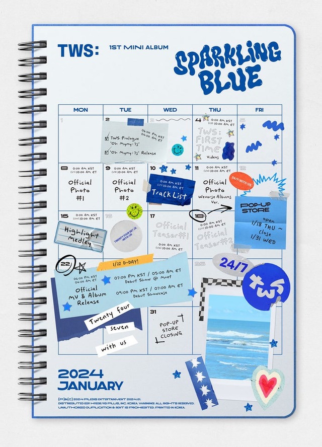 TWS 1st Mini Album「Sparkling Blue」（P）＆（C）PLEDIS Entertainment