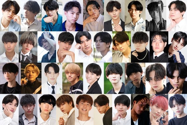 「MR OF MR CAMPUS CONTEST 2024」第1弾出場者38人※左上からエントリー番号順（提供写真）