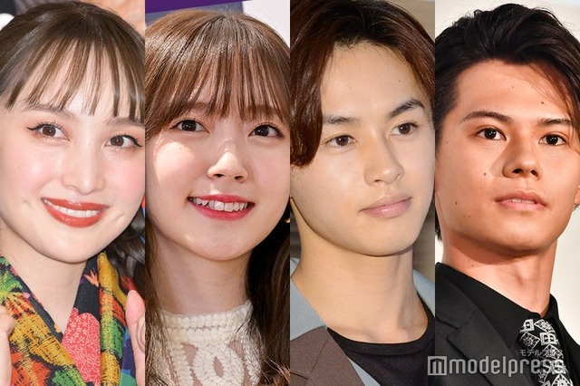 百田夏菜子、鈴木愛理、草川拓弥、小笠原海（C）モデルプレス