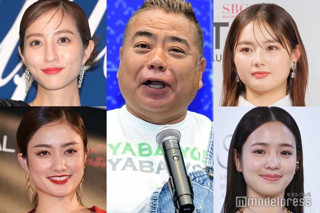 （左から時計回りに）堀田茜、出川哲朗、箭内夢菜、横田真悠、谷まりあ（C）モデルプレス