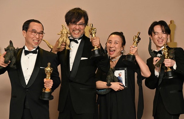 高橋正紀、山崎貴監督、渋谷紀世子、野島達司／photo by Getty Images