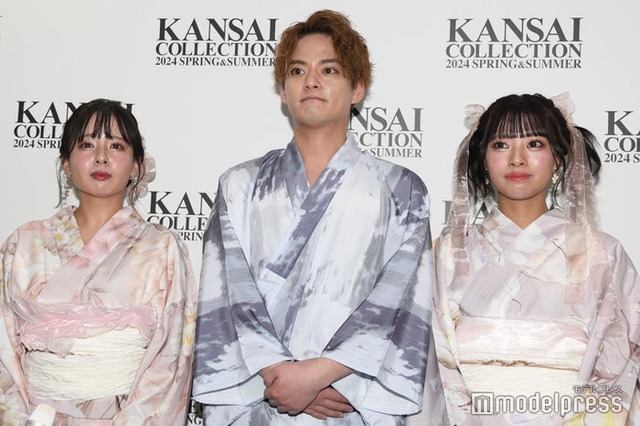 囲み取材に応じた山田菜々、中山優馬、山田寿々（C）モデルプレス