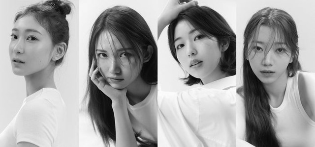 「LAPONE GIRLS」所属が決定した会田凛、釼持菜乃、田中優希、坂口梨乃（C）LAPONE GIRLS