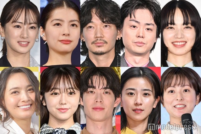 （上段左から）北川景子、佐久間由衣、綾野剛、菅田将暉、小松菜奈、（下段左から）加藤夏希、峯岸みなみ、宮沢氷魚、黒島結菜、徳島えりか（C）モデルプレス